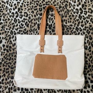 Parabellum canvas bison leather tote
